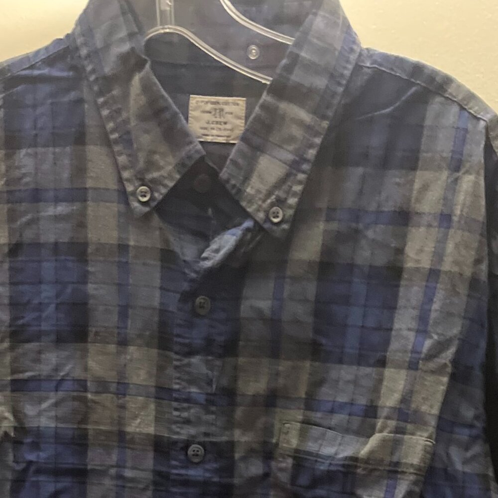 Grunge madras shirts tailored by jcrew mens size Medium mens casual button down